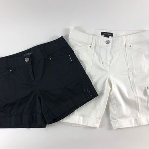 2 Pair of White House Black Market Size 00 Shorts